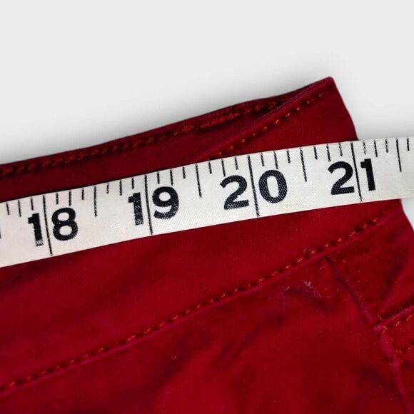 W62 Womens Jeans Sz 22 Red Stretch Denim Slims Ankle Comfort Curvy - Picture 7 of 9